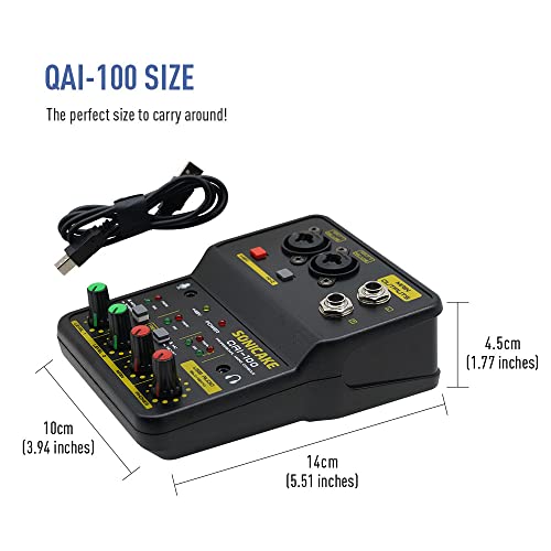 Compact 2-Channel USB Audio Mixer for DJ/Home Recording