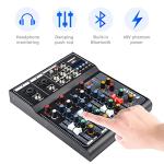 4-Channel Bluetooth DJ Mixer with FX Effects
