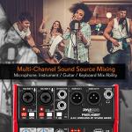 Portable Bluetooth DJ Mixer with USB Interface - Red