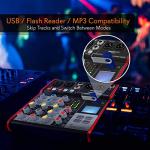 Portable Bluetooth DJ Mixer with USB Interface - Red