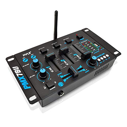 Wireless DJ Audio Mixer with Bluetooth Compatibility