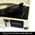 DIGITNOW Record Player with Bluetooth/FM Radio/USB - White