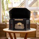 10-in-1 Bluetooth Wood Turntable with Speakers