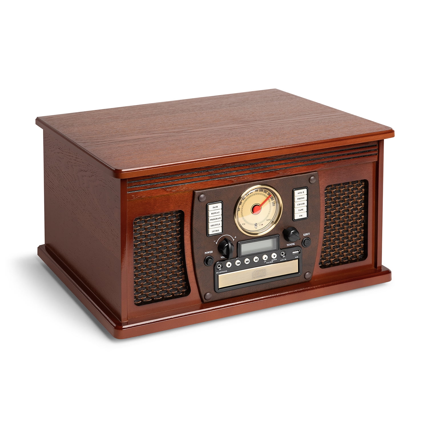 Victrola 8-in-1 Bluetooth Record Player - Mahogany