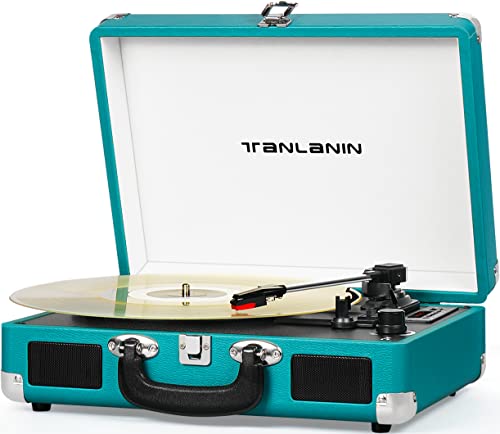 Bluetooth Vintage Suitcase Record Player with Speakers