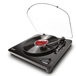 Black Bluetooth Vinyl Record Player with USB Output