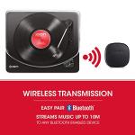 Black Bluetooth Vinyl Record Player with USB Output