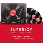 Black Bluetooth Vinyl Record Player with USB Output