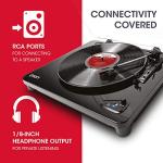 Black Bluetooth Vinyl Record Player with USB Output