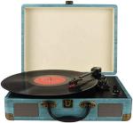 Portable Bluetooth Vinyl Record Player - Upgraded Sound