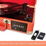Retro Bluetooth Record Player with Speakers & USB