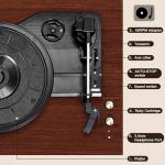 Wireless Bluetooth Record Player with Stereo Speakers