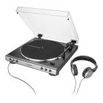 Audio-Technica turntable with headphones and speakers