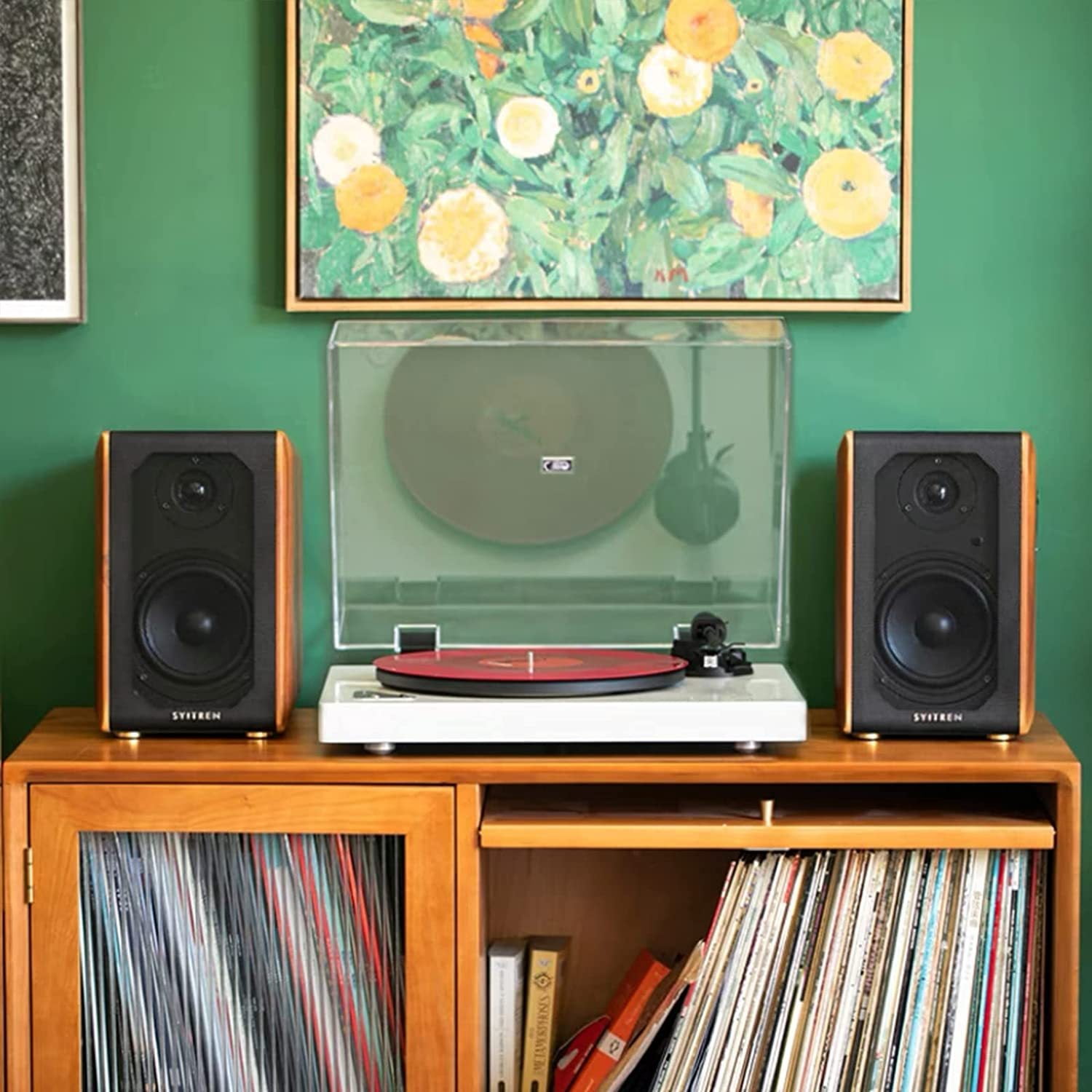 Wireless Belt Drive Turntable with Bluetooth Connectivity