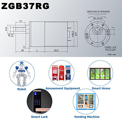 High-Torque 24V DC Gear Motor