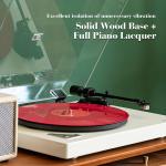 Wireless Belt Drive Turntable with Bluetooth Connectivity