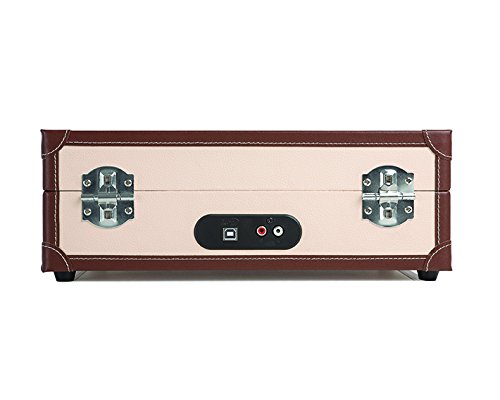 Portable Suitcase Turntable with Built-In Speakers