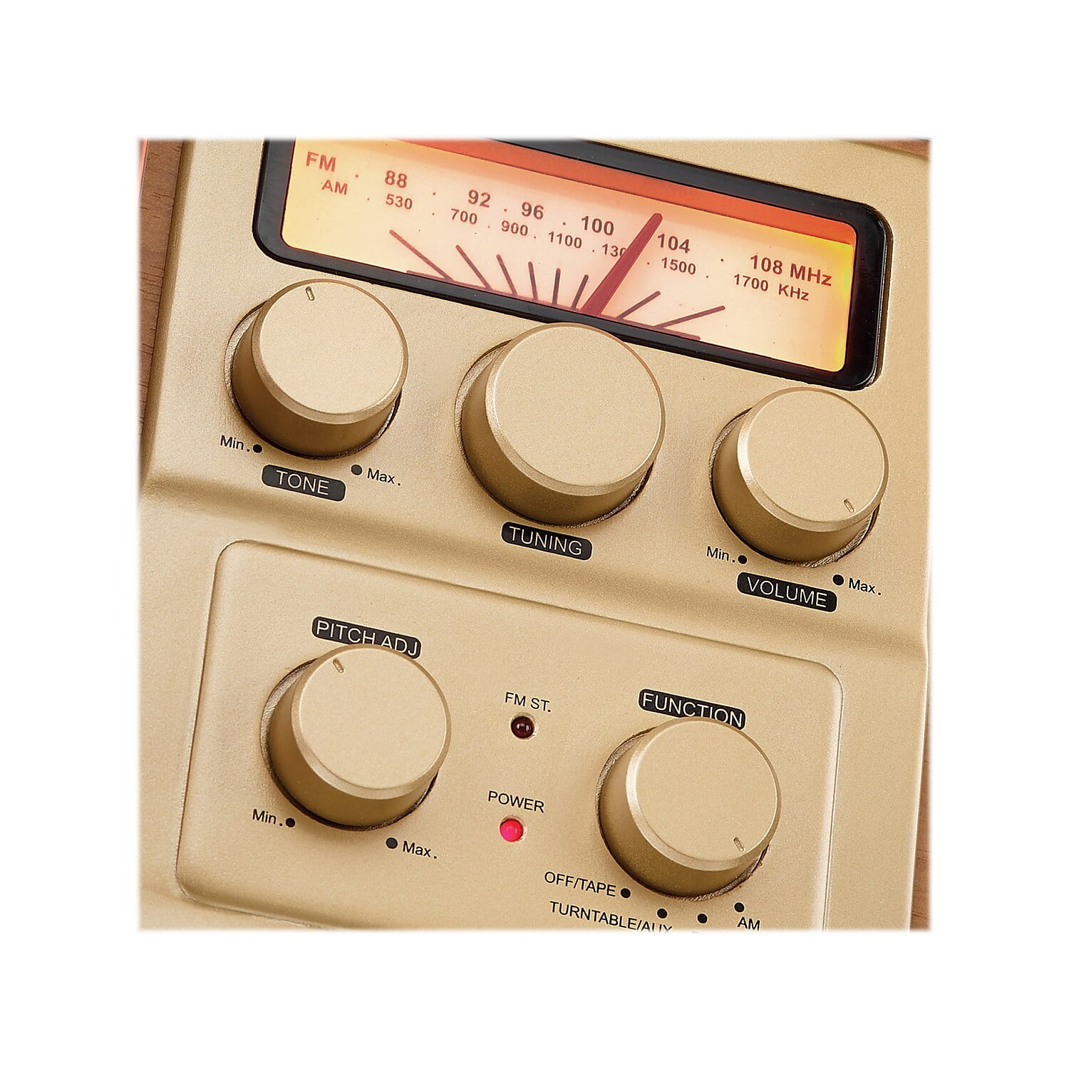 Jensen 3-Speed Turntable with Pitch Control & Cassette Player