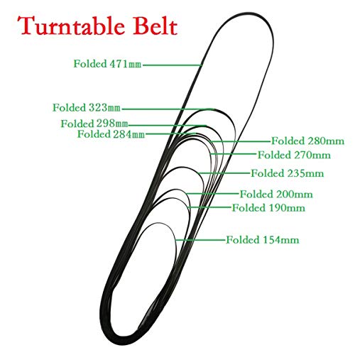 11pcs Turntable Belt Set - 11 Sizes