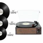 Vintage Bluetooth Belt-Drive Turntable with Aux Input