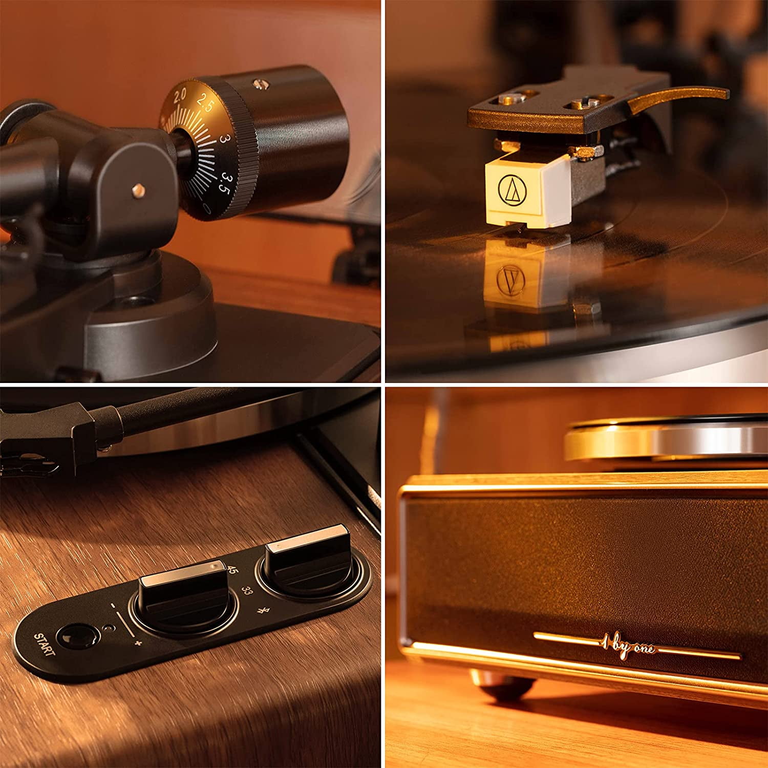 High Fidelity Belt Drive Turntable with Speakers