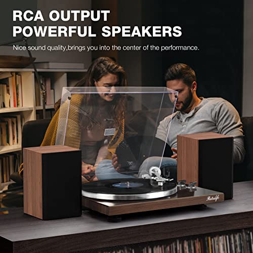 Wireless Belt-Drive Record Player with USB Recording