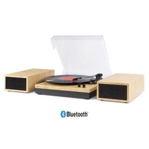 Bluetooth Record Player System with Speakers and Amplifier