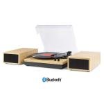 Bluetooth Record Player System with Speakers and Amplifier