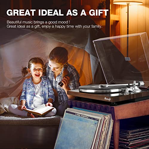 Wireless Belt-Drive Record Player with USB Recording
