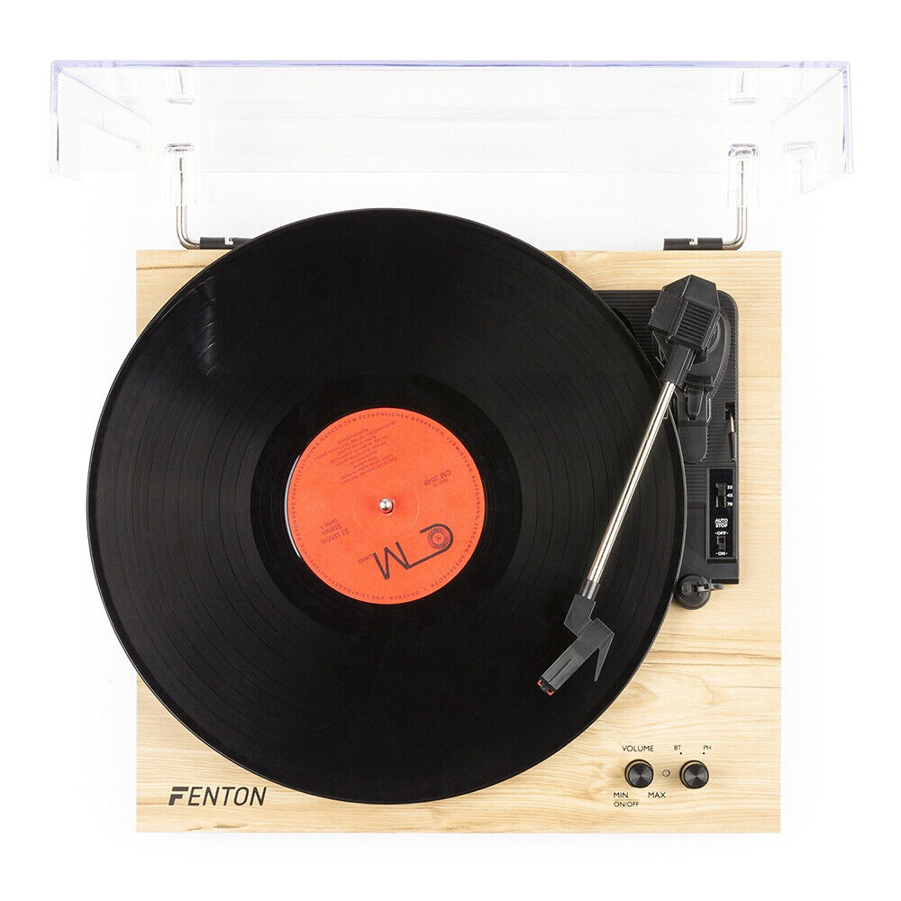 Bluetooth Record Player System with Speakers and Amplifier