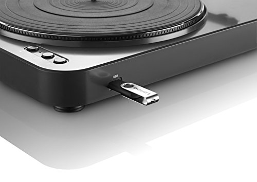 Lenco L-85 Black USB Turntable with MMC