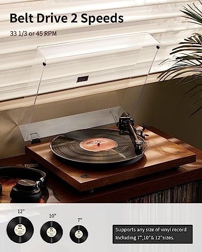 ANGELS HORN Bluetooth Turntable with High Fidelity