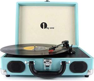 Bluetooth Portable Vinyl Turntable with Speakers