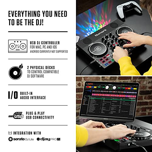 Numark Party Live DJ Set with Lights and Speakers
