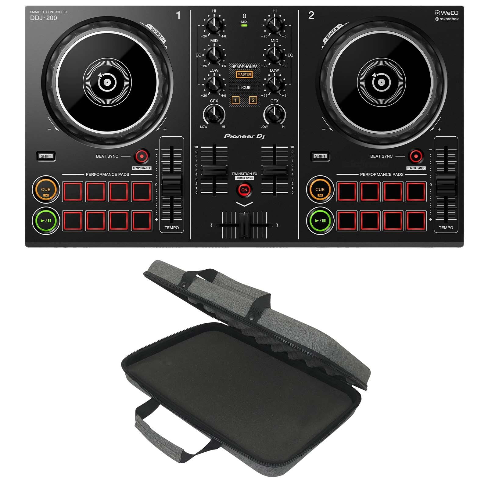 Pioneer DJ DDJ-200 Controller with Case Combo