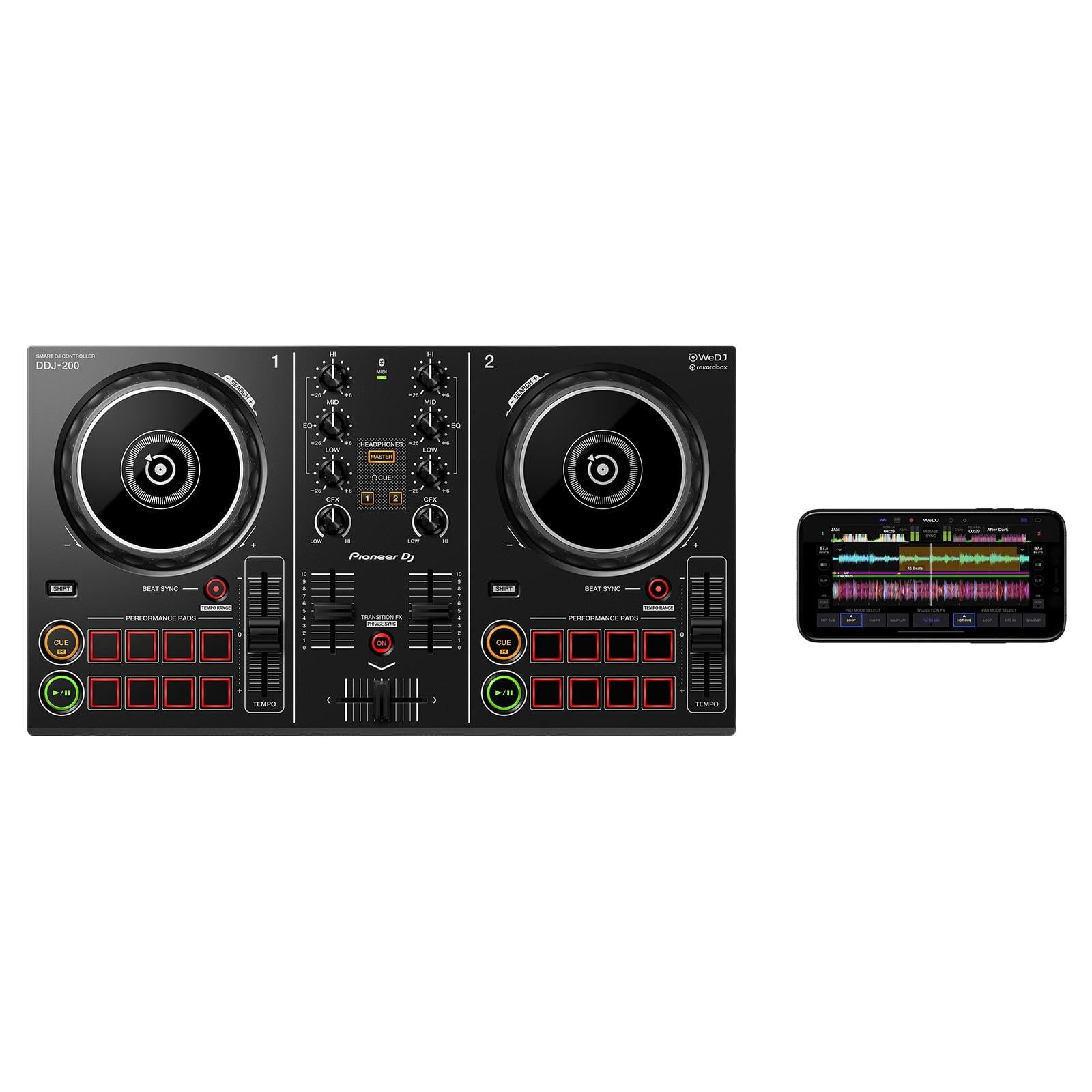 Pioneer DJ DDJ-200 Controller with Case Combo