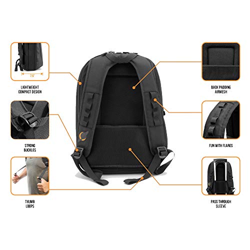 Compact DJ Backpack - TSA Compliant (Black)