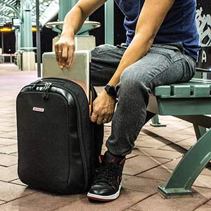 Compact DJ Backpack - TSA Compliant (Black)