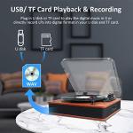 Bluetooth Vintage Turntable with Speakers & Radio