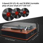 Bluetooth Vintage Turntable with Speakers & Radio