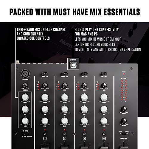 Numark M6 USB - 4-Ch DJ Mixer with Audio Interface