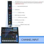 6-Ch. Bluetooth DJ Mixer - Audio Console System