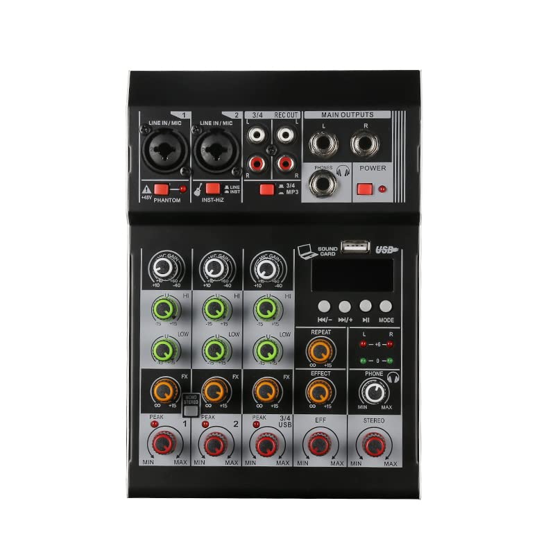 4-channel DJ controller with USB/BT effects and record