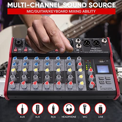 Unleash Your Sound: Pyle Wireless Bluetooth DJ Audio Mixer - 8-Channel Powerhouse