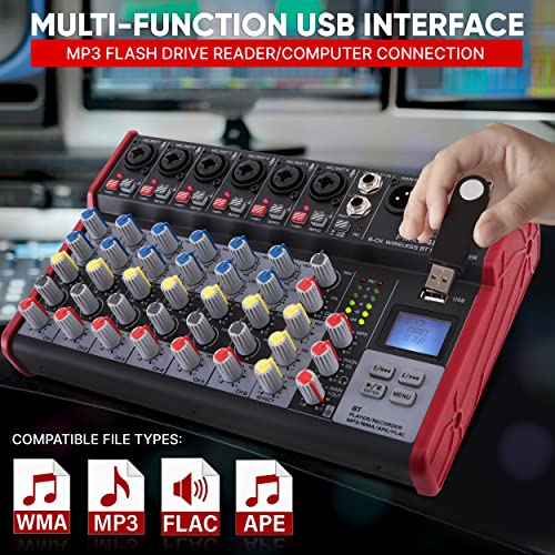 Unleash Your Sound: Pyle Wireless Bluetooth DJ Audio Mixer - 8-Channel Powerhouse
