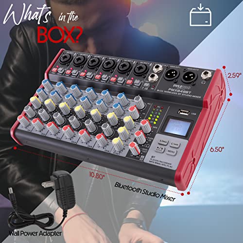 Unleash Your Sound: Pyle Wireless Bluetooth DJ Audio Mixer - 8-Channel Powerhouse