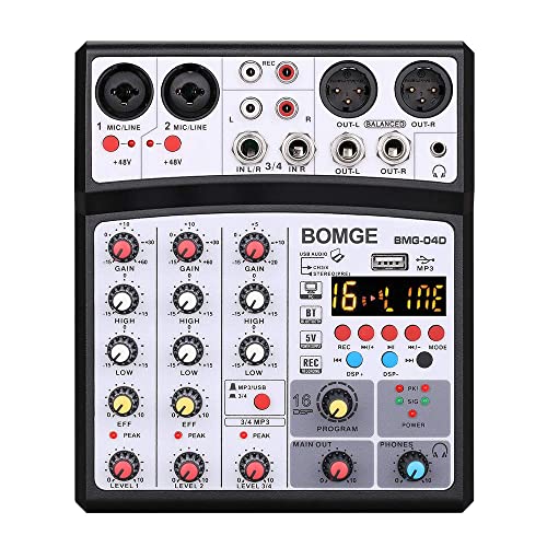 4-Channel DJ Mixer with Echo and Bluetooth
