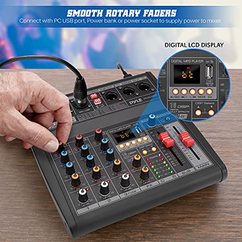 3-Channel Bluetooth DJ Mixer MP3 Player FX Processor