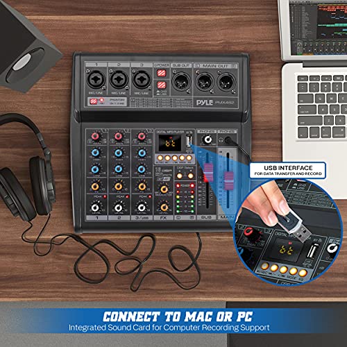 3-Channel Bluetooth DJ Mixer MP3 Player FX Processor