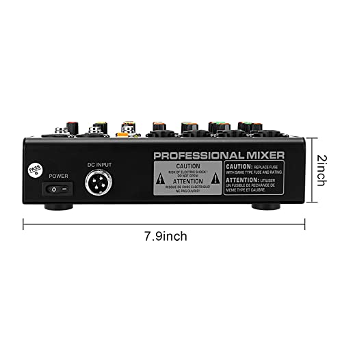 6-Channel DJ Mixer with 16 Effects